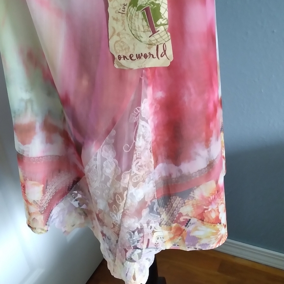 One World Chiffon Top - NWT - Picture 3 of 5